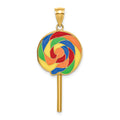 14K w/Multi-Color Enamel 3-D Lollipop Charm