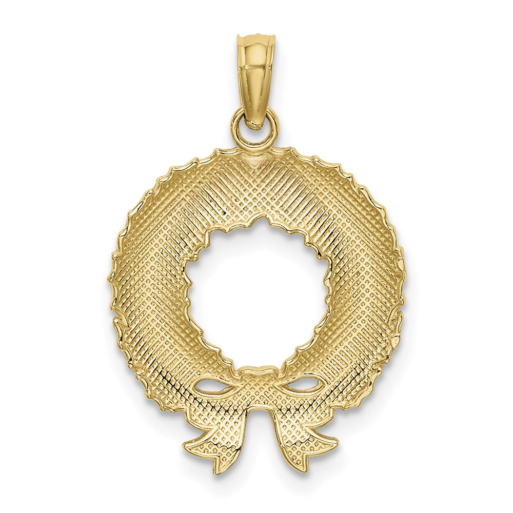 14K Enamel CHRISTMAS WREATH Charm