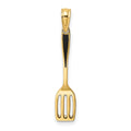 14K W/ Black Enamel 3-D Spatula Charm