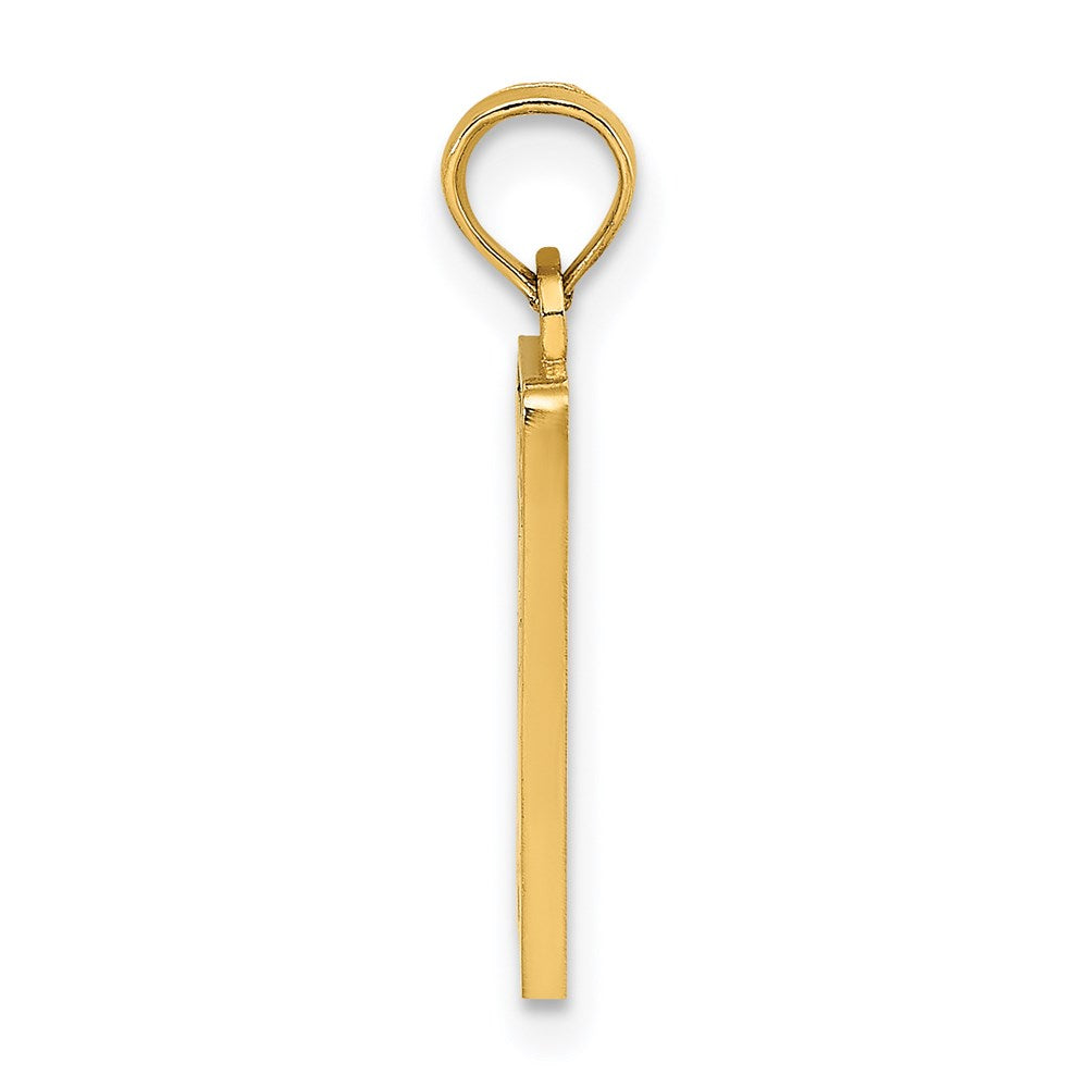14K Enamel Mile Marker 0/ KEY WEST Charm