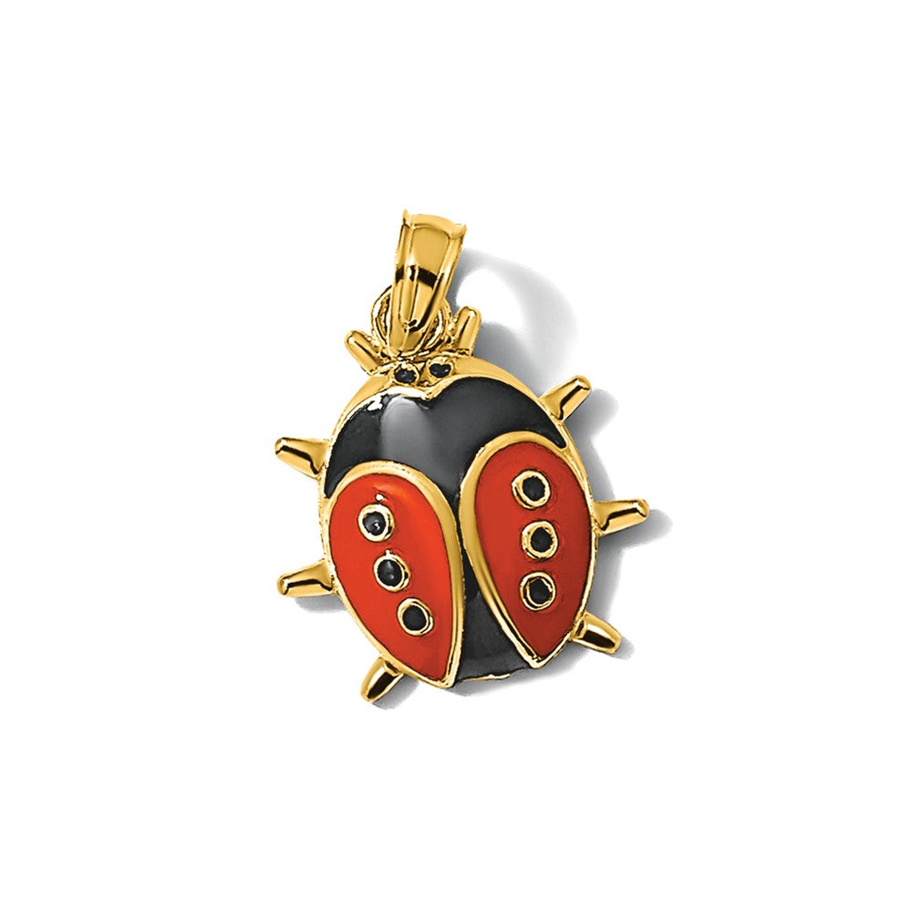 14k Enameled Ladybug Charm