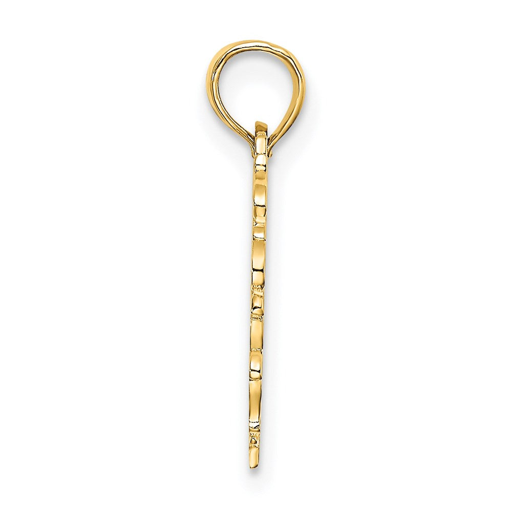 14K Heart w/ Lace Trim Charm