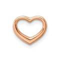 14K Rose Polished Heart Chain Slide
