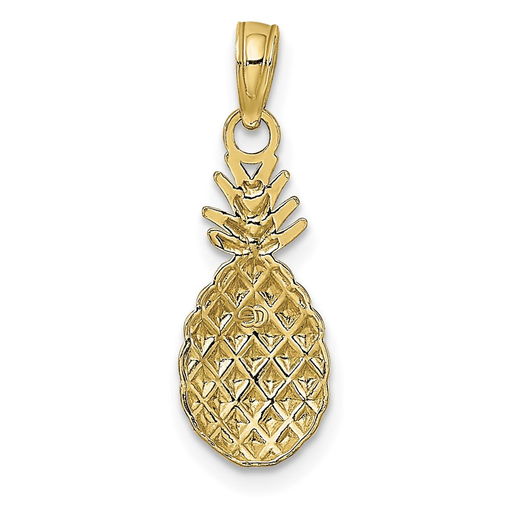 14K Textured Pineapple Charm