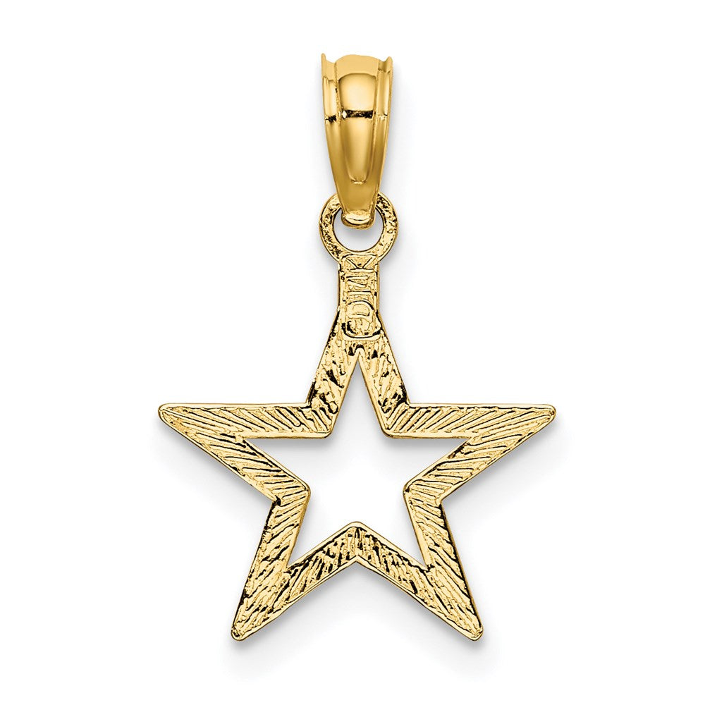 14K Cut-out Star Charm