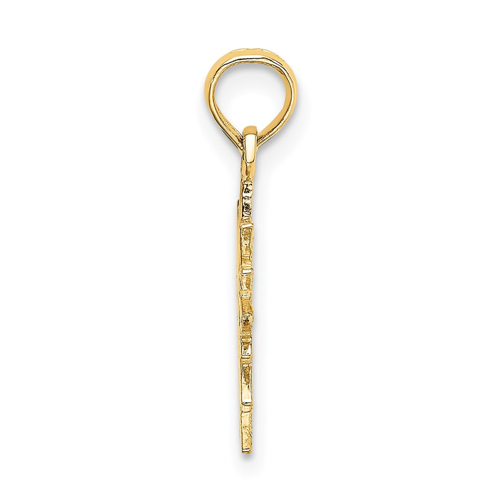 14K Smiling Sun Charm