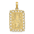 14K King Playing Card Charm