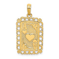 14K Hearts w/ Ace Playing Cards Charm