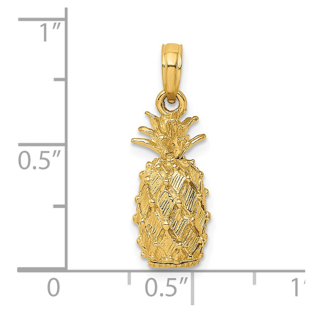 14K 3-D Pineapple Charm