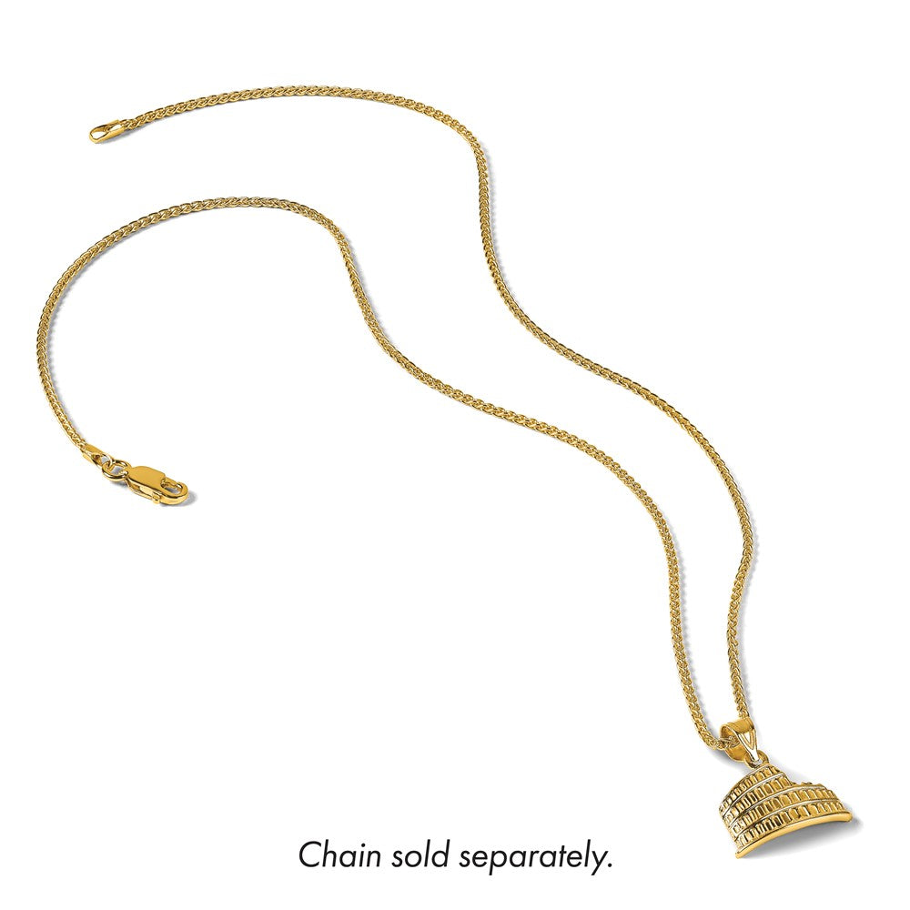 14K Textured 2-D Coliseum Charm