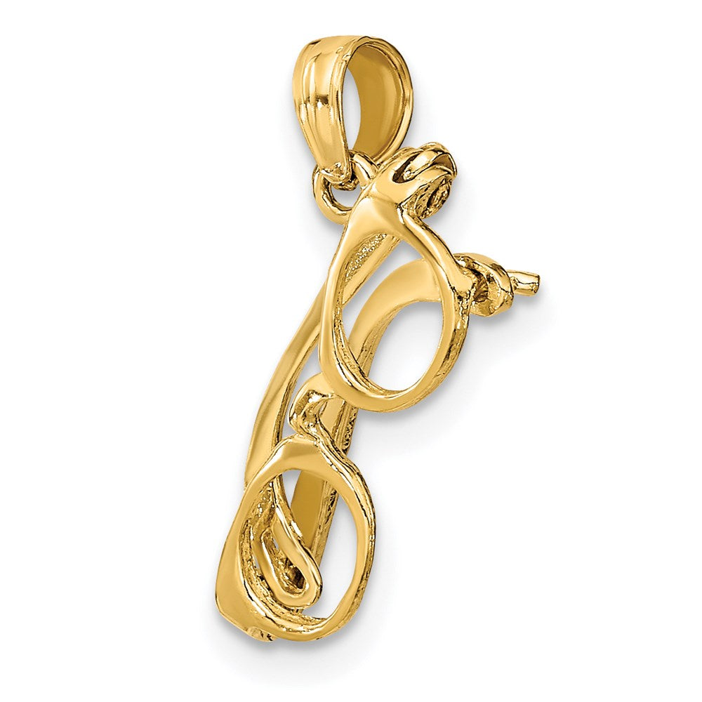 14K 3-D Moveable Glasses Charm