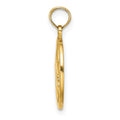 14K Fleur de Lis on Oval Disc Charm