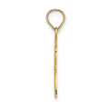 14K Polished Male Graduation Profile Charm