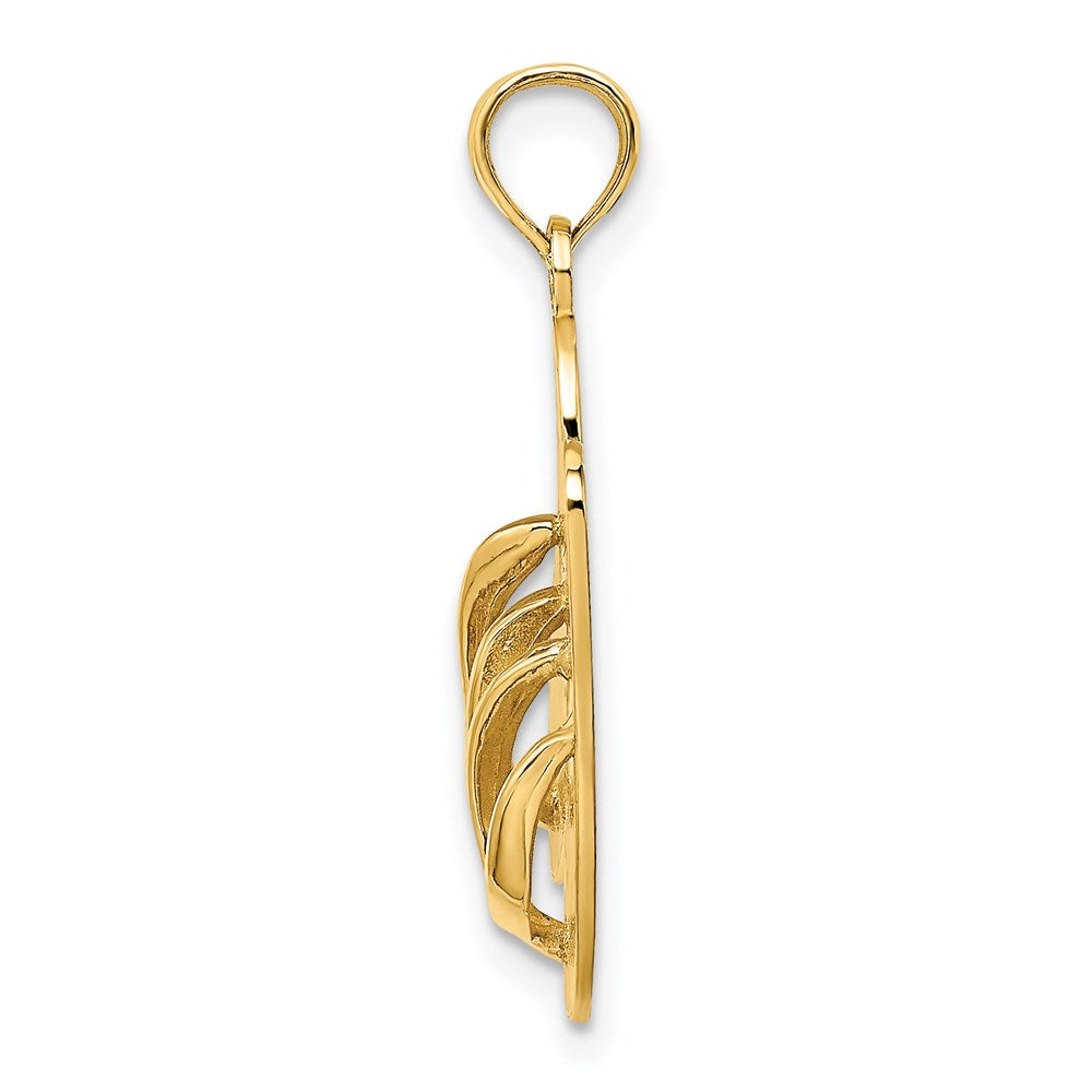 14K 3D Large SEA ISLE Double Flip-flop Charm