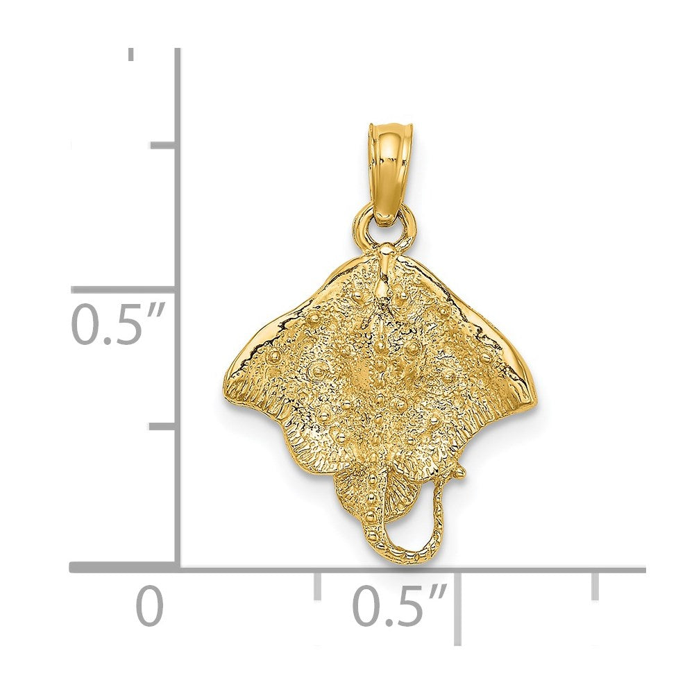 14K Stingray Charm