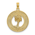 14K FLORIDA w/Palm Tree Circle Charm
