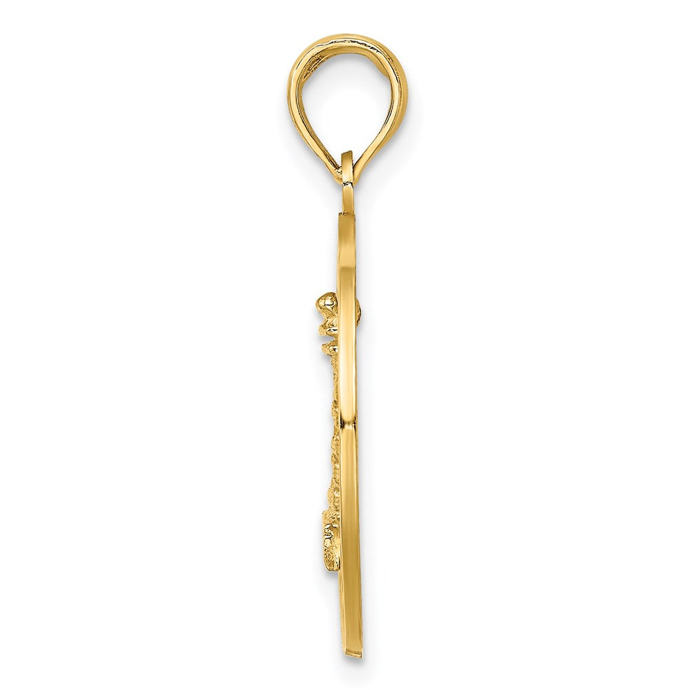 14K SAINT AUGUSTINE w/Lighthouse Circle Charm