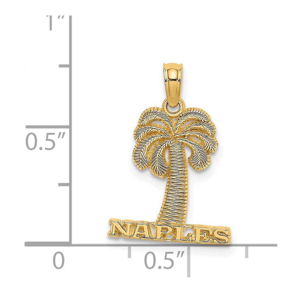 14K NAPLES Palm Tree Charm
