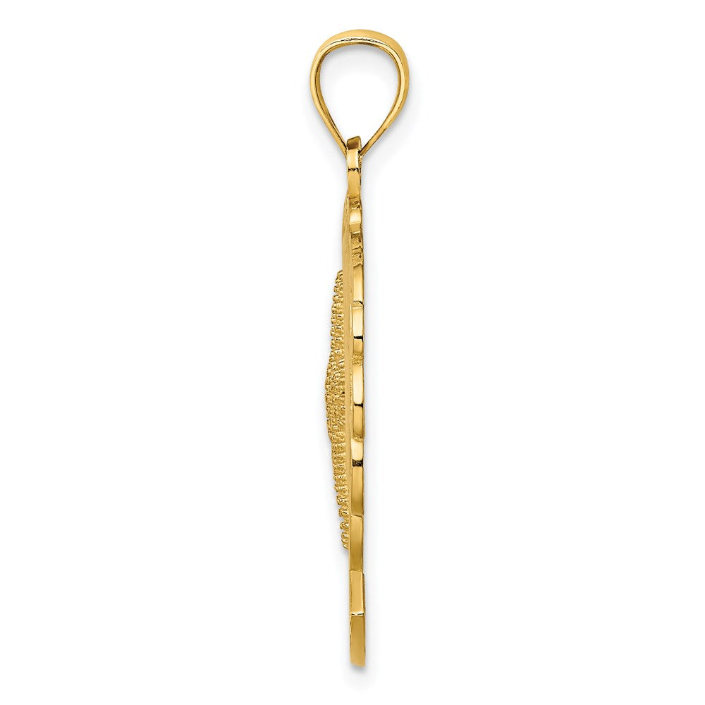 14K FLORIDA Starfish and Dolphin Wave Charm