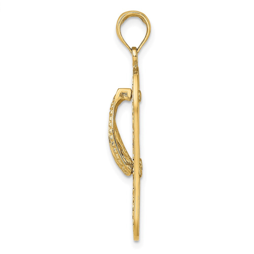 14K Triple Turtle Flip-Flop Charm