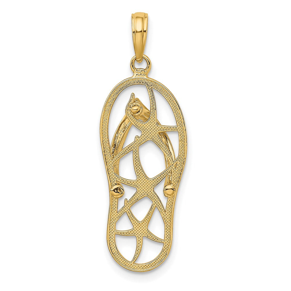 14K Multi Starfish Flip-Flop Charm