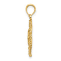 14K Textured Sand Dollar Charm