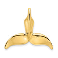 14K 3-D Polished Whale Tail Chain Slide