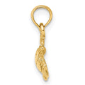 14K Textured Sea Turtle Charm