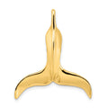 14K 3-D Polished Whale Tail Chain Slide