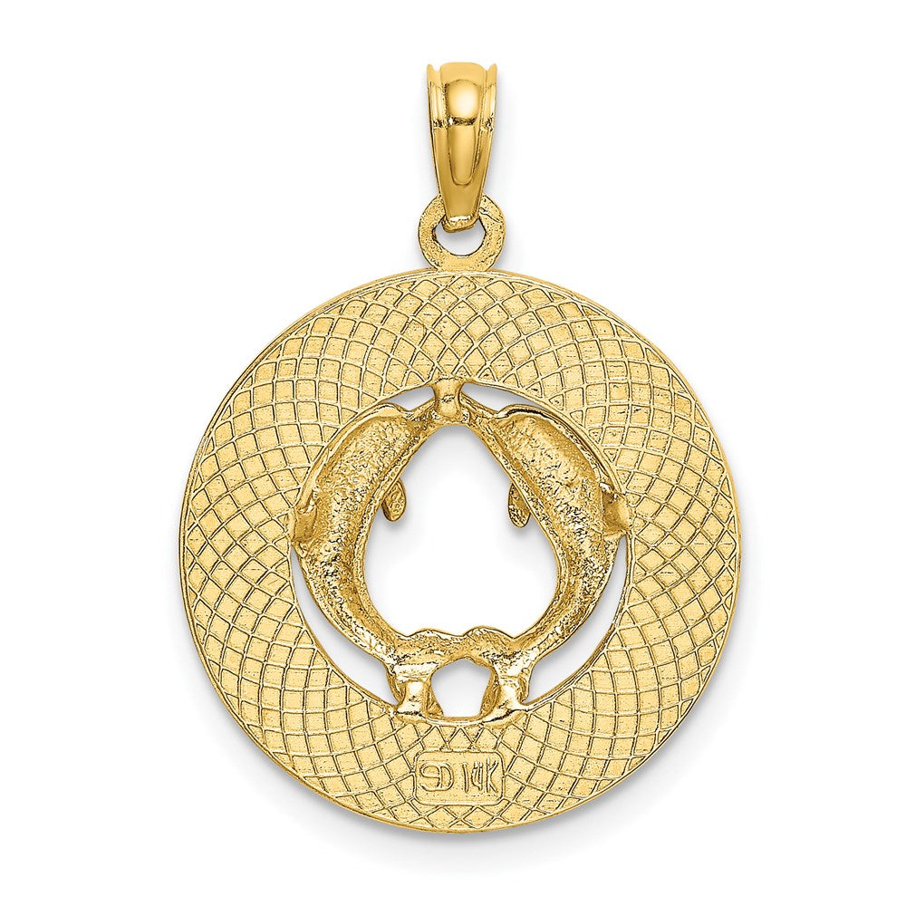 14K BEAUFORT SC w/Dolphins Circle Charm
