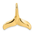 14K 3-D Polished/Textured Whale Tail Charm