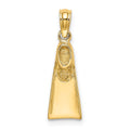 14K Scuba Flipper Charm