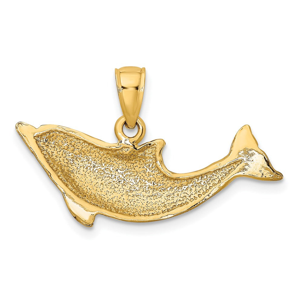 14K Polished Dolphin Charm