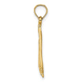 14K Polished and Textured Sailboat Charm