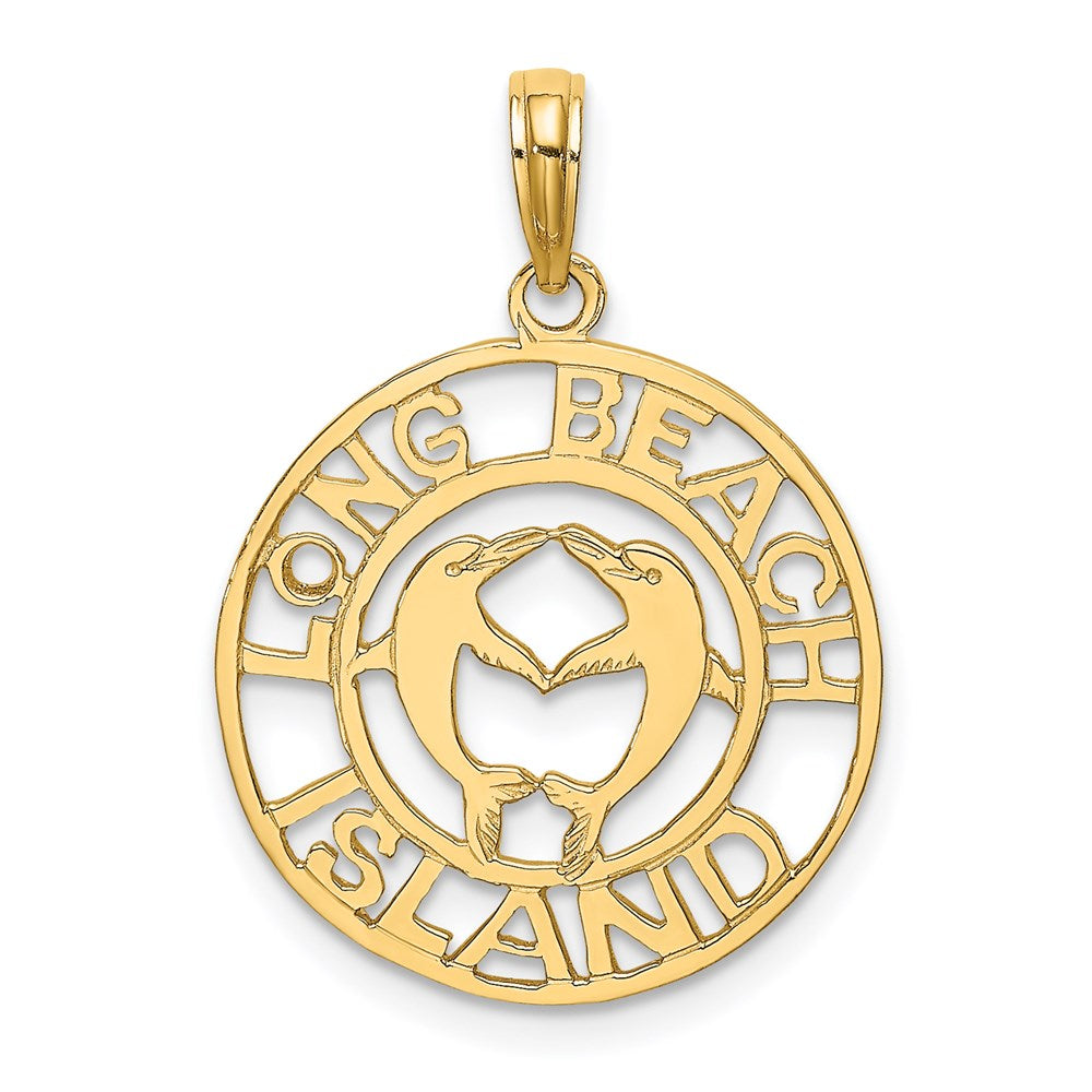 14K LONG BEACH ISLAND w/ Dolphins Charm