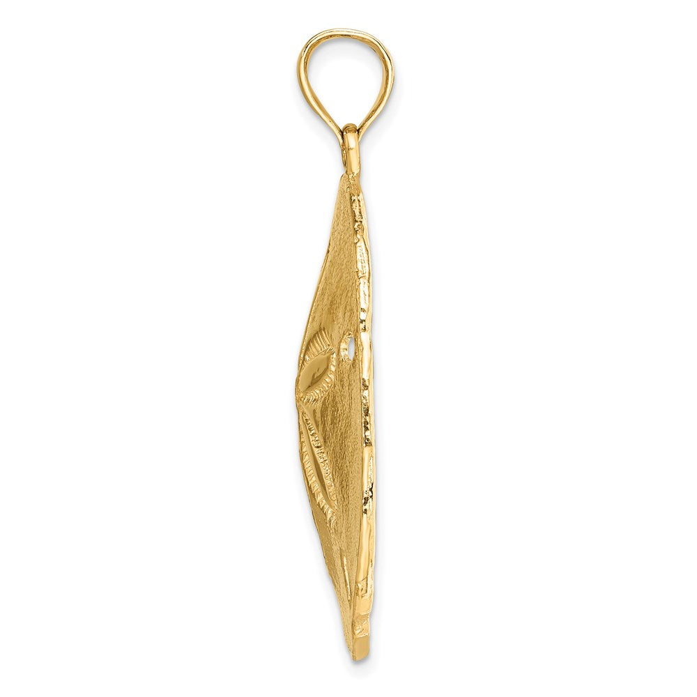 14K Polished Sand Dollar Charm