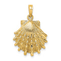 14K Lions Paw Shell Charm
