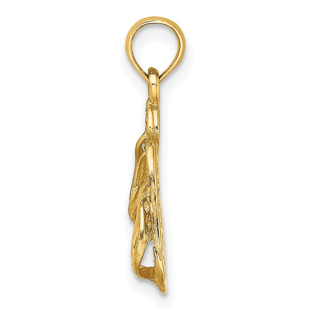 14K 3D OCEAN CITY Double Flip-flop Charm