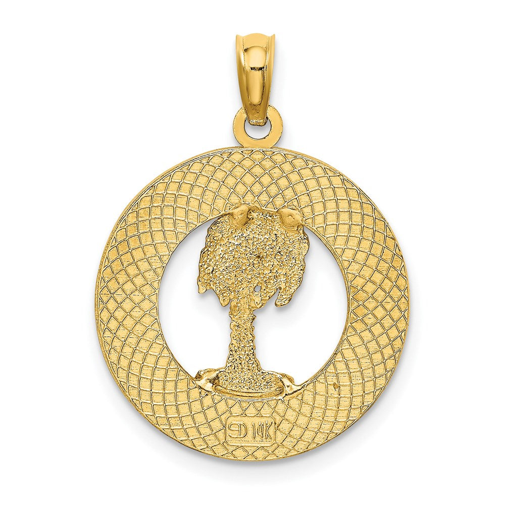 14K BEAUFORT SC Palm Tree Charm