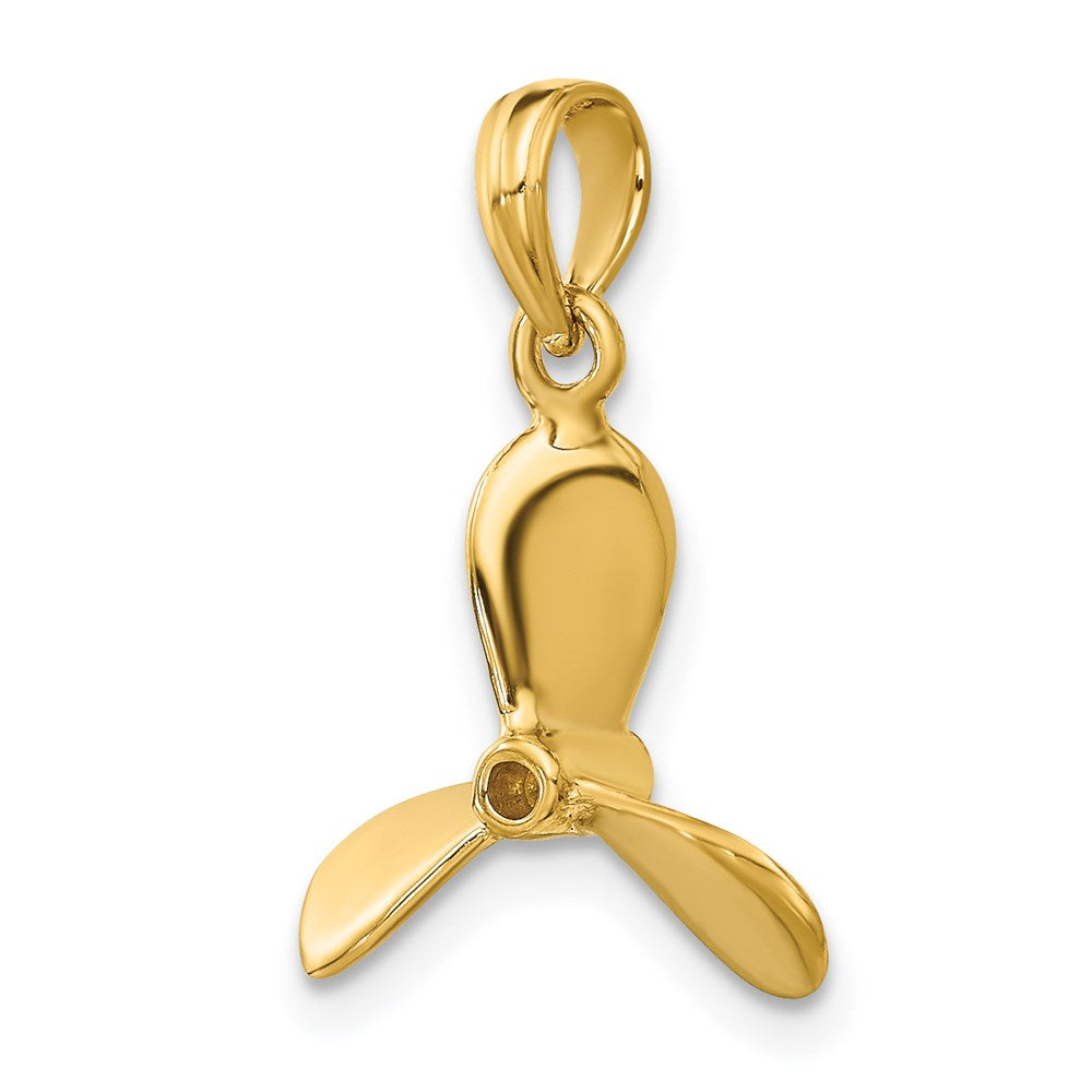 14K 3-D w/ 3 Blades Propeller Charm