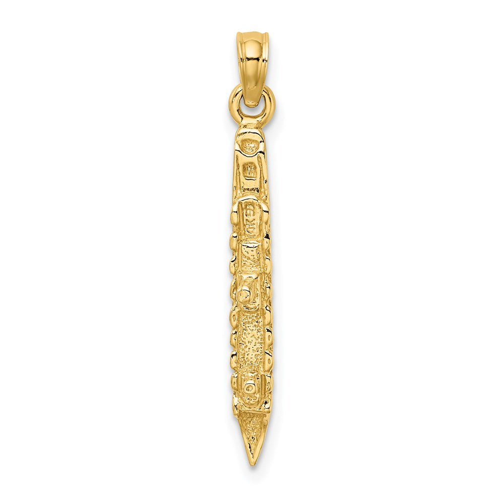 14K 3-D Polished Cruise Ship Charm