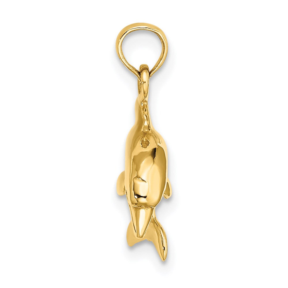 14K 3-D Dolphin Jumping Charm