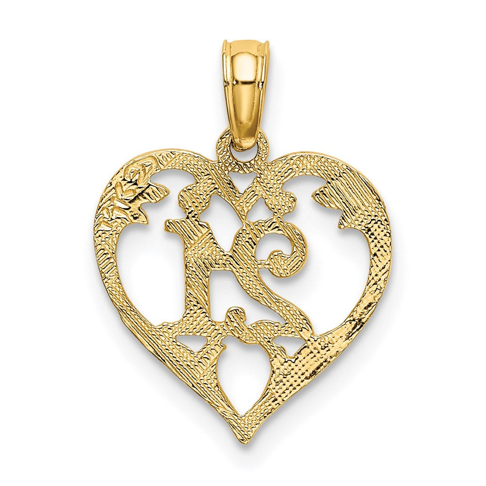 14k 21 in Heart Charm