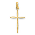 14K D/C with Tapered Ends Cross Charm