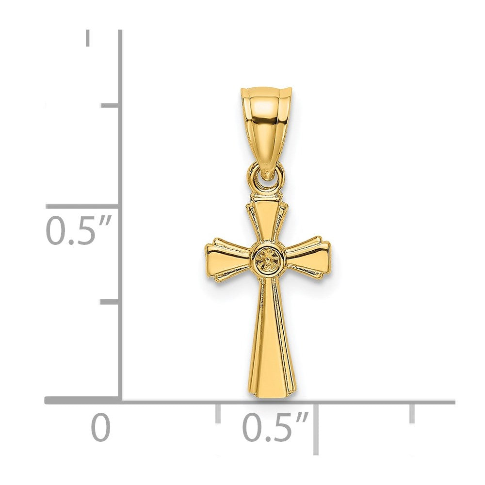 14K Mini Cross Charm