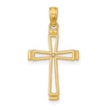 14k Cut-out Cross Pendant