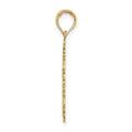 14K Textured w/ Lace Trim Cross Charm