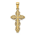 14K Cross w/ Lace Trim Charm