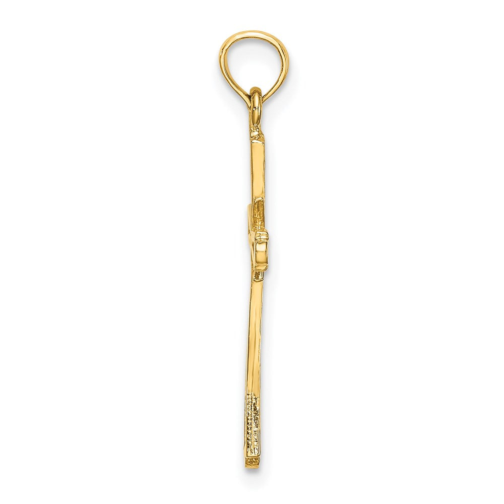 14K D/C w/ X-Center On Cross Charm