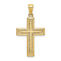 14K 2-D Cross Charm